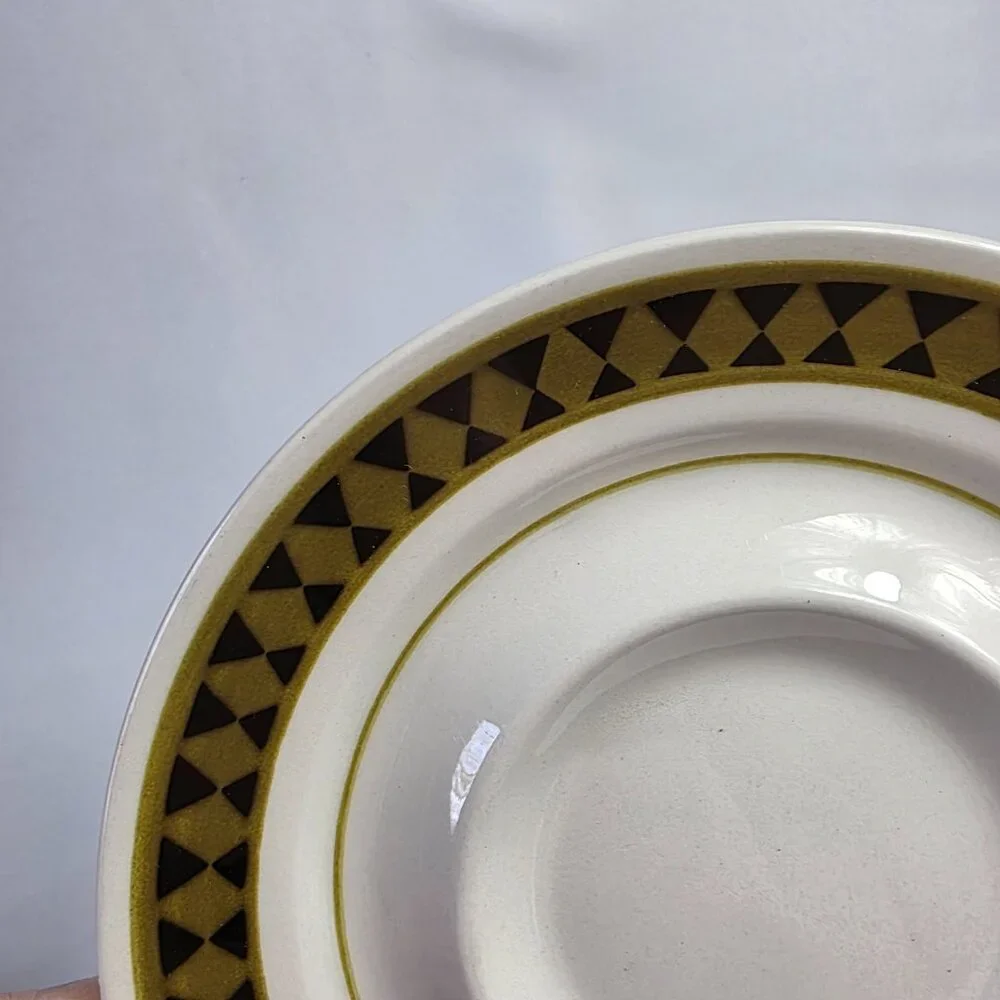 TWO Mikasa Mediterrania Dominique & Avocado Green Cup & Saucer Sets